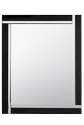 Mirroroutlet Frameless Aston Black Double Bevelled All Glass Mirror 68 X 58 Cm - thumbnail 2