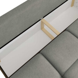 Honey Mini Sofa Bed With Storage 190X150 Cm Sleeping Surface Orange - thumbnail 5