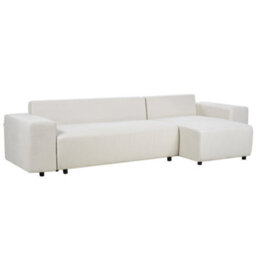 Beliani Corner Sofa Bed 3 Seater Luspa Fabric Light Beige With Storage Left Hand - thumbnail 6