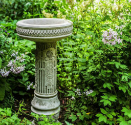 Sunflower Design Tall Birdbath - thumbnail 4