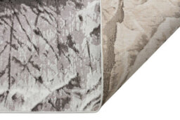 Silver Grey Abstract Modern Funky  Rug Easy To Clean Living Room Bedroom And Dining Room -80 X 240Cmcm (Runner) - thumbnail 2
