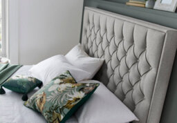 Bedmaster Wilson Grey Fabric Ottoman Bed And Cotswold 3000 Pocket Sprung Natural Mattress Double - thumbnail 4