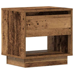 Walplus Nightstand With Drawer Old Wood 45 X 34 X 44 Cm Engineered Wood - thumbnail 2