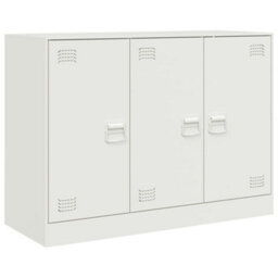 Vidaxl Sideboard White 99X39X73 Cm Steel - thumbnail 2