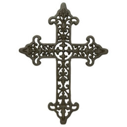 Woodside Cast Iron Home/garden Cross Wall Mounted Decoration, Indoor/outdoor - thumbnail 2