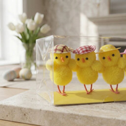 Garden Greatness Set Of Four Decorative Chicks With Hats - thumbnail 2