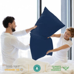 Lazzaro Premium 100% Egyptian Cotton Pillowcases 300 Thread Count 4 Pack Breathable Ultrasoft - thumbnail 4
