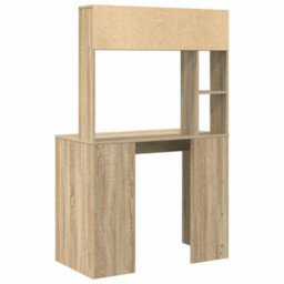 Walplus Desk With Shelf Sonoma Oak 91 X 50 X 149 Cm Engineered Wood - thumbnail 7