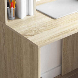 Walplus Desk With Shelf Sonoma Oak 91 X 50 X 149 Cm Engineered Wood - thumbnail 4