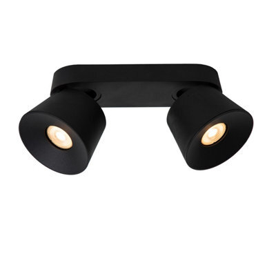 Lucide Trigono Modern Twin Ceiling Spotlight - 2Xgu10 - Black - image 1