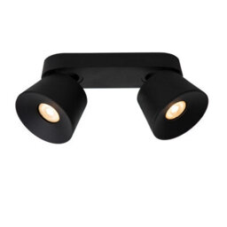 Lucide Trigono Modern Twin Ceiling Spotlight - 2Xgu10 - Black - thumbnail 1