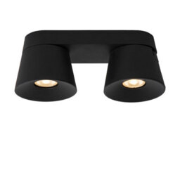 Lucide Trigono Modern Twin Ceiling Spotlight - 2Xgu10 - Black - thumbnail 5
