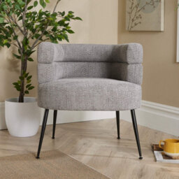 Home Source Boucle Barrel Chair Grey - thumbnail 4