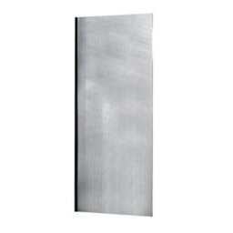 Homestylestore Black Corner Walk In Fluted Glass Shower Enclosure White Tray 1700 X 700mm - thumbnail 2