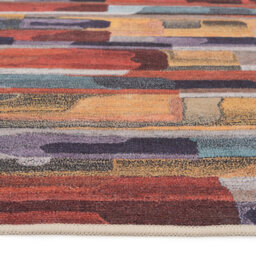 Loomed Multi-Colour  Abstract Soft Chenille Washable Living Room Area Rug 80Cm X 150Cm - thumbnail 4
