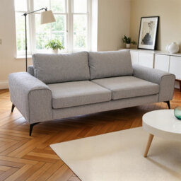 Abakus Direct Venice 3 Seater Sofa In Light Grey With Deep Seats And Extra-Wide Padded Arms - thumbnail 3