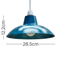 Valuelights Civic Metro Blue Ceiling Shade And Bulb (D)28.8Cm - thumbnail 9