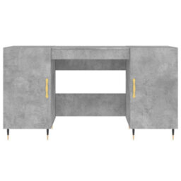 Berkfield Desk Concrete Grey 140X50X75 Cm Engineered Wood - thumbnail 6