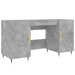 Berkfield Desk Concrete Grey 140X50X75 Cm Engineered Wood - thumbnail 2