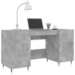 Berkfield Desk Concrete Grey 140X50X75 Cm Engineered Wood - thumbnail 3