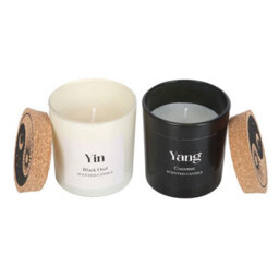 Set Of 2 Yin Yang Black Oud And Coconut Candles - thumbnail 4