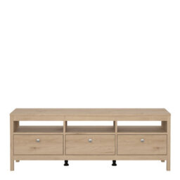 Furniture To Go Madrid Tv-Unit 3 Drawers In Jackson Hickory Oak - thumbnail 2