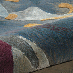 Multicolored Viscose , Wool Abstract , Optical/(3D) Handmade , Luxurious , Wool Rug For Living Room, Bedroom - 236Cm X 297Cm - thumbnail 8