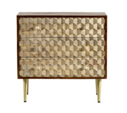 Buttercup Farm Edison 4 Drawer Chest - Solid Mango Wood - L40 X W85 X H80 Cm - thumbnail 3
