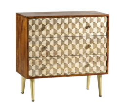 Buttercup Farm Edison 4 Drawer Chest - Solid Mango Wood - L40 X W85 X H80 Cm - thumbnail 1