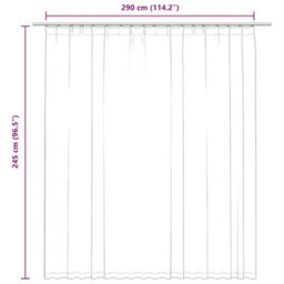 Berkfield Blackout Curtain With Hooks Grey 290X245 Cm - thumbnail 7