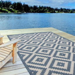 The Rugs Ecology Collection Outdoor Rugs In Blue  100Blu - thumbnail 1