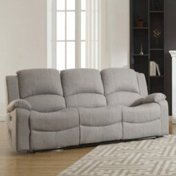 Marldon 201Cm Wide Dark Grey Fabric 3 Seat Electrically Operated Reclining 3 Seat Sofa - thumbnail 1