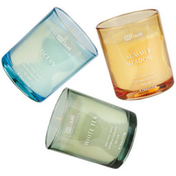 Beliani Set Of 3 Scented Candles Sheer Joy Soy Wax Fresh Notes - thumbnail 4