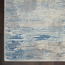 Grey Blue Modern Easy To Clean Abstract Rug For Living Room, Bedroom - 160Cm X 221Cm - thumbnail 7