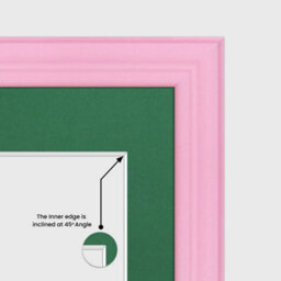 AK Frames 20X14 Pastel Pink Classic Multi Photo Frame With Emerald Mount - Holds 2 Apertures (2X) A4 Photos - thumbnail 7