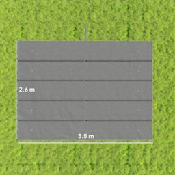 Light Grey 3.5X2.6M Pergola Replacement Cover For 4X3M Frame - thumbnail 2