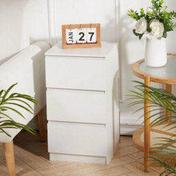 Bedside Drawer Storage Cabinet Home Bedroom Furniture Nightstand Lamp Side Table - thumbnail 5