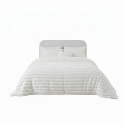 Luxury Teddy Cord Design Bedding Set Ultra Soft Cozy Stylish Comfort White - thumbnail 2