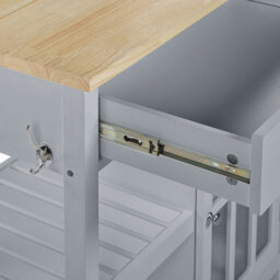 Beliani  Kitchen Trolley Genoa Grey - thumbnail 8