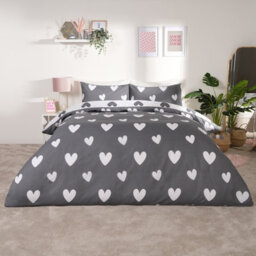 OHS Love Heart Decorative Printed Duvet Cover Set With Pillowcase - thumbnail 5