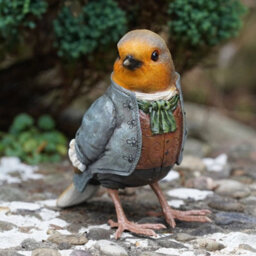 Master Robin Resin Sculpture Home Garden British Bird Statue Outdoor Ornament - thumbnail 5