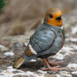 Master Robin Resin Sculpture Home Garden British Bird Statue Outdoor Ornament - thumbnail 4