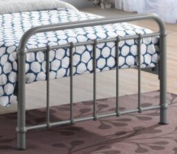 Save On Goods UK 3Ft Single Light Grey Tubular Steel Metal Retro Victorian Bed Frame Bedstead - thumbnail 3