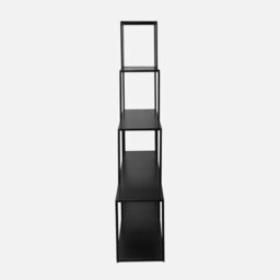 4-Shelf Industrial Bookshelf In Black Metal Black - Sweeek - thumbnail 5