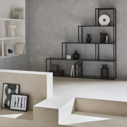 4-Shelf Industrial Bookshelf In Black Metal Black - Sweeek - thumbnail 4