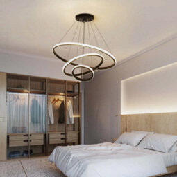 60W Led Ceiling Light Dinninglamp Dimmable Modern Chandelier Living Room 3-Rings - thumbnail 7
