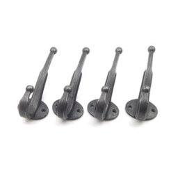 Oakcrafts - Antique Cast Iron Contemporary Coat Hook - Pack Of 4 Hooks - thumbnail 5