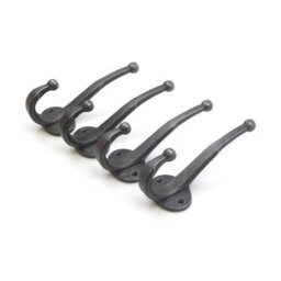 Oakcrafts - Antique Cast Iron Contemporary Coat Hook - Pack Of 4 Hooks - thumbnail 4