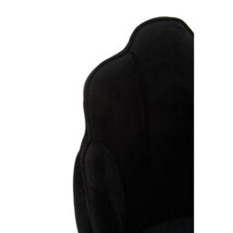 Orsina Contemporary Black Velvet Dining Chair, Durable & Adjustable Velvet Office Chair, Backrest Accent Chair - thumbnail 5