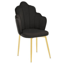 Orsina Contemporary Black Velvet Dining Chair, Durable & Adjustable Velvet Office Chair, Backrest Accent Chair - thumbnail 8